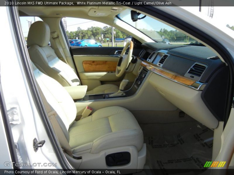 White Platinum Metallic Tri-Coat / Light Camel/Olive Ash 2010 Lincoln MKS FWD Ultimate Package