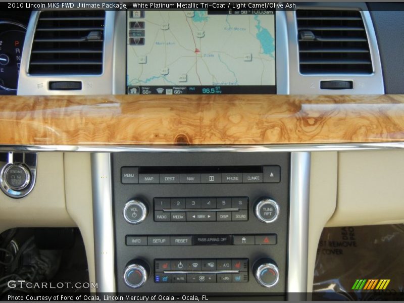 White Platinum Metallic Tri-Coat / Light Camel/Olive Ash 2010 Lincoln MKS FWD Ultimate Package