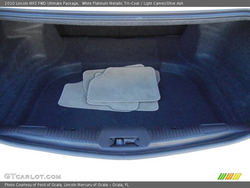 White Platinum Metallic Tri-Coat / Light Camel/Olive Ash 2010 Lincoln MKS FWD Ultimate Package