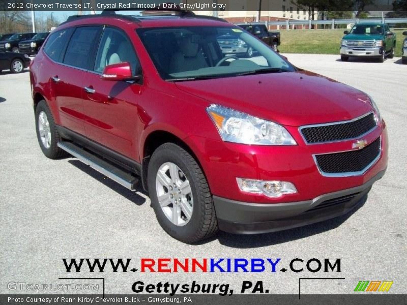 Crystal Red Tintcoat / Dark Gray/Light Gray 2012 Chevrolet Traverse LT