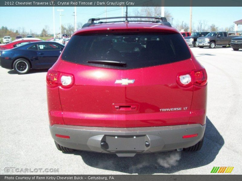 Crystal Red Tintcoat / Dark Gray/Light Gray 2012 Chevrolet Traverse LT