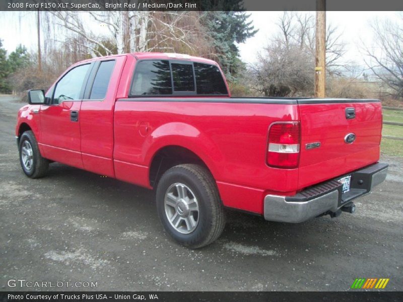 Bright Red / Medium/Dark Flint 2008 Ford F150 XLT SuperCab