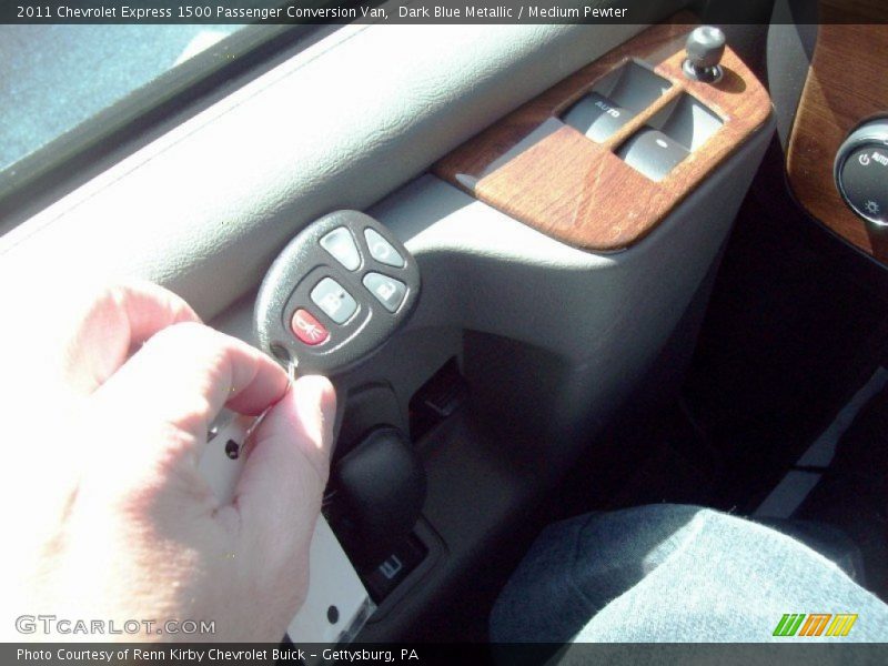Dark Blue Metallic / Medium Pewter 2011 Chevrolet Express 1500 Passenger Conversion Van