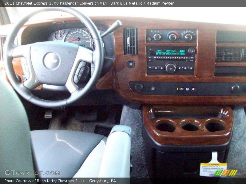 Dark Blue Metallic / Medium Pewter 2011 Chevrolet Express 1500 Passenger Conversion Van