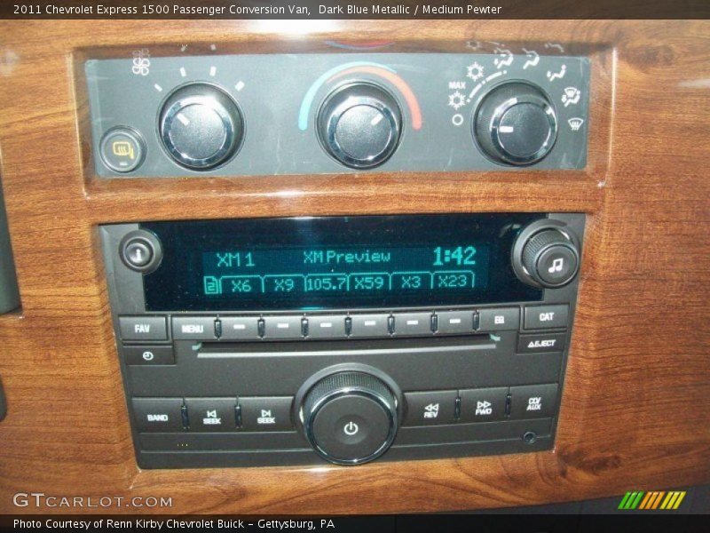Dark Blue Metallic / Medium Pewter 2011 Chevrolet Express 1500 Passenger Conversion Van