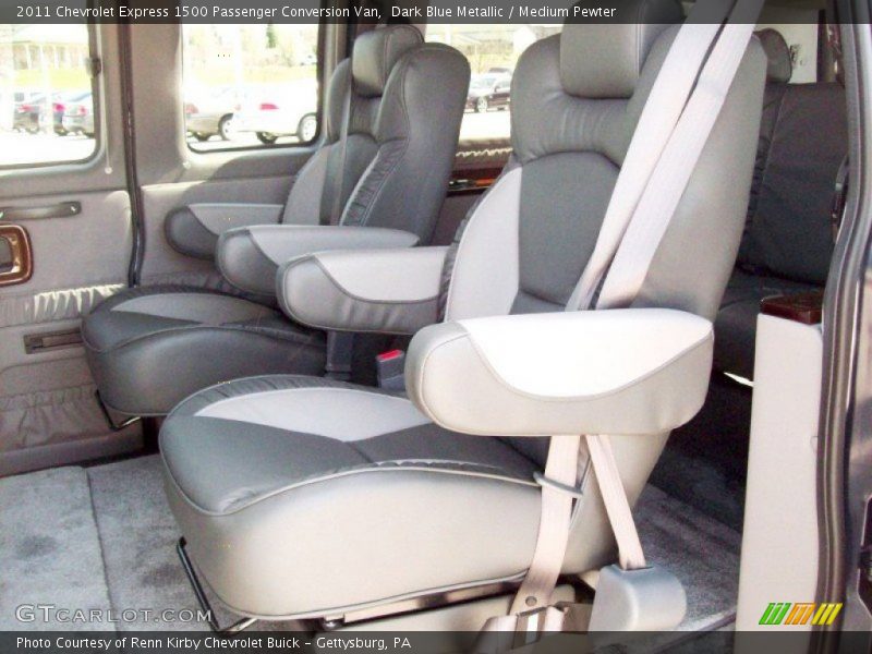 Dark Blue Metallic / Medium Pewter 2011 Chevrolet Express 1500 Passenger Conversion Van