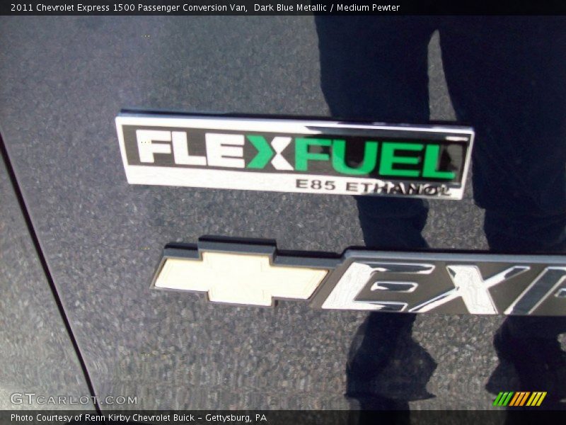 Dark Blue Metallic / Medium Pewter 2011 Chevrolet Express 1500 Passenger Conversion Van