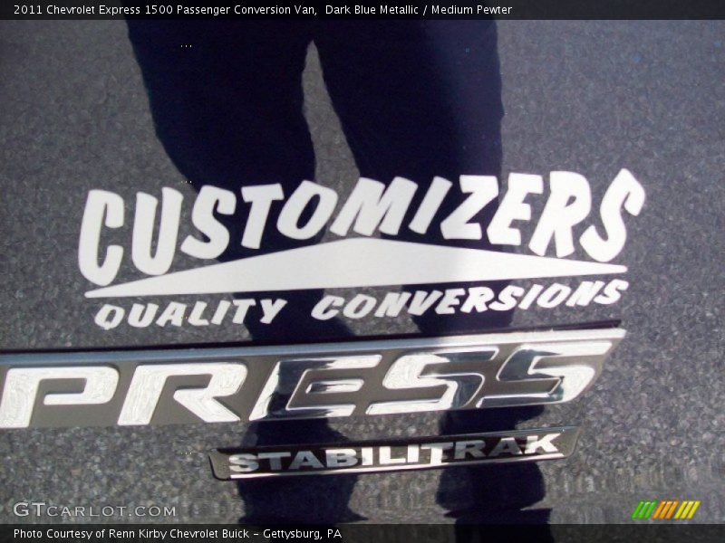 Dark Blue Metallic / Medium Pewter 2011 Chevrolet Express 1500 Passenger Conversion Van