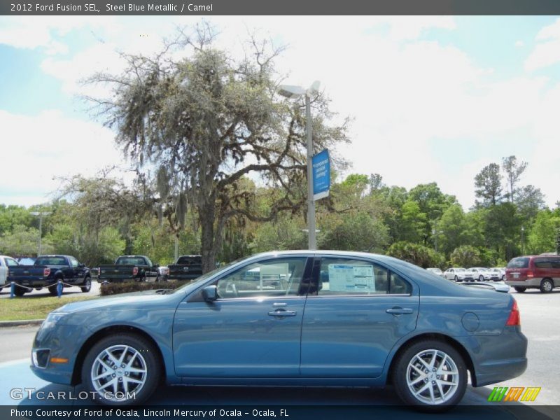 Steel Blue Metallic / Camel 2012 Ford Fusion SEL