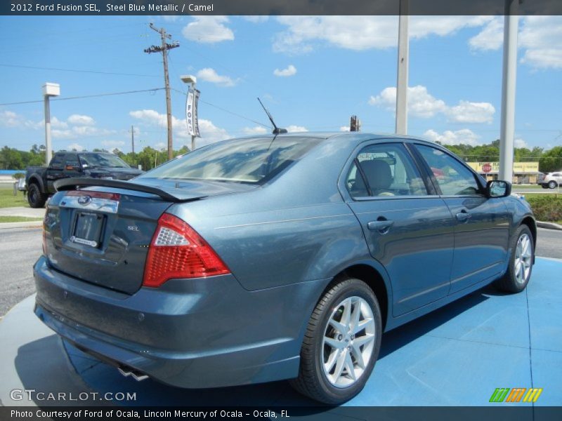 Steel Blue Metallic / Camel 2012 Ford Fusion SEL