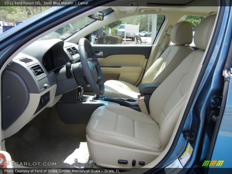 Steel Blue Metallic / Camel 2012 Ford Fusion SEL