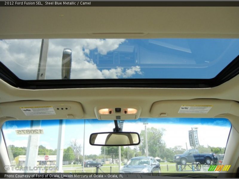 Steel Blue Metallic / Camel 2012 Ford Fusion SEL