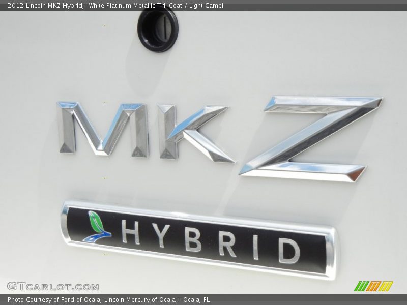 White Platinum Metallic Tri-Coat / Light Camel 2012 Lincoln MKZ Hybrid