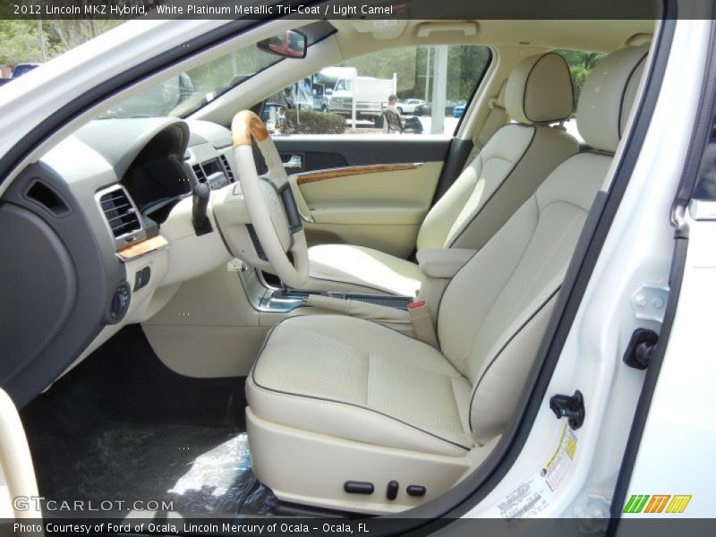 White Platinum Metallic Tri-Coat / Light Camel 2012 Lincoln MKZ Hybrid