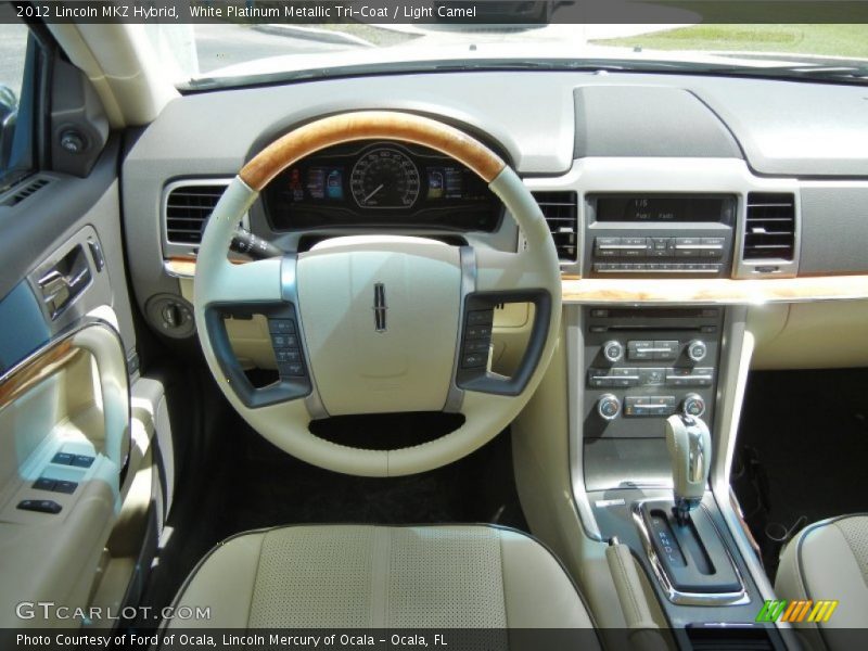 White Platinum Metallic Tri-Coat / Light Camel 2012 Lincoln MKZ Hybrid