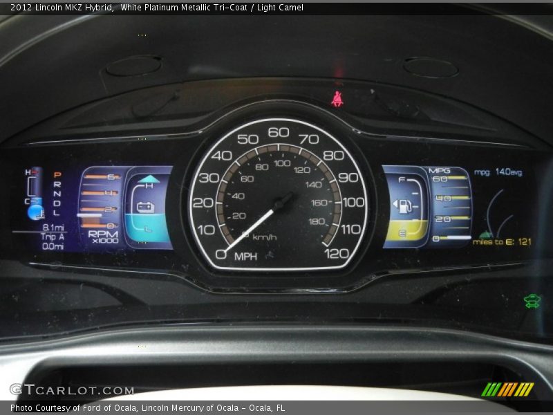 White Platinum Metallic Tri-Coat / Light Camel 2012 Lincoln MKZ Hybrid