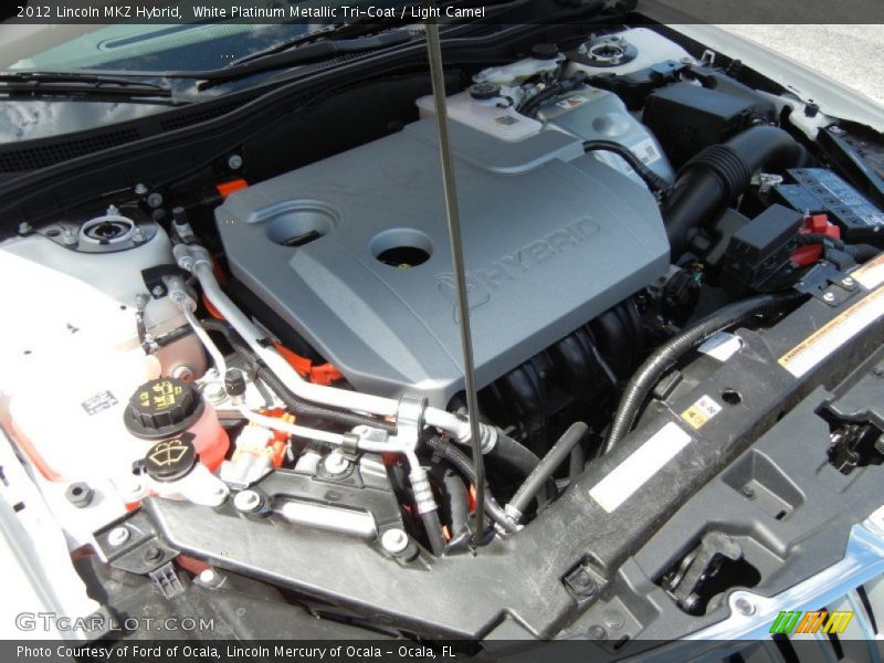 White Platinum Metallic Tri-Coat / Light Camel 2012 Lincoln MKZ Hybrid