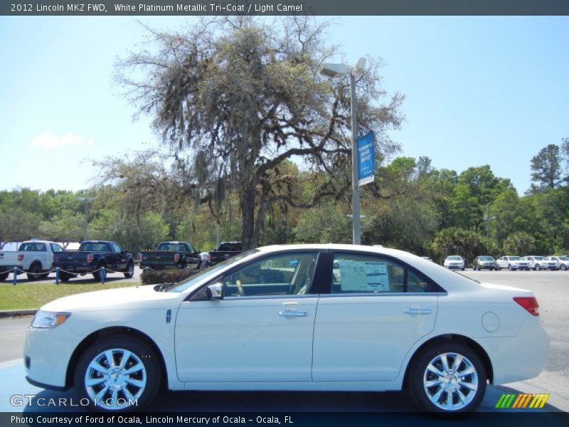 White Platinum Metallic Tri-Coat / Light Camel 2012 Lincoln MKZ FWD