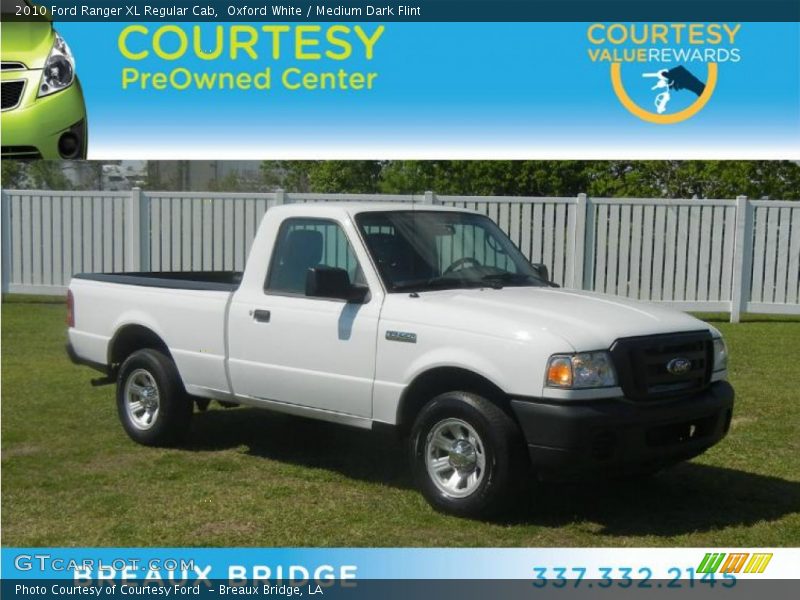 Oxford White / Medium Dark Flint 2010 Ford Ranger XL Regular Cab