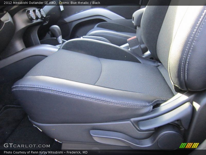 Cosmic Blue Metallic / Black 2012 Mitsubishi Outlander SE AWD