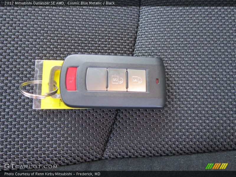 Cosmic Blue Metallic / Black 2012 Mitsubishi Outlander SE AWD