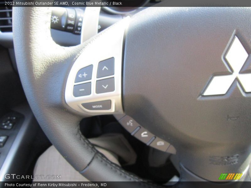 Cosmic Blue Metallic / Black 2012 Mitsubishi Outlander SE AWD