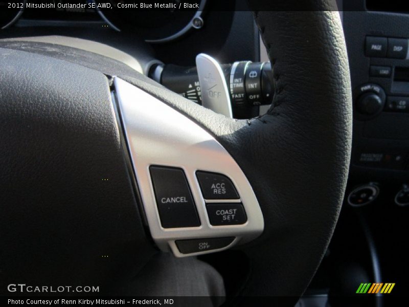 Cosmic Blue Metallic / Black 2012 Mitsubishi Outlander SE AWD