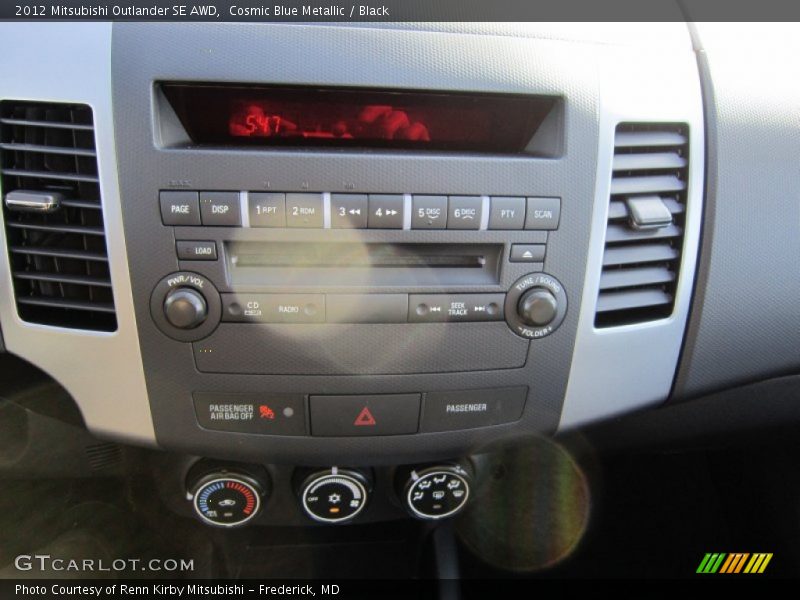 Cosmic Blue Metallic / Black 2012 Mitsubishi Outlander SE AWD