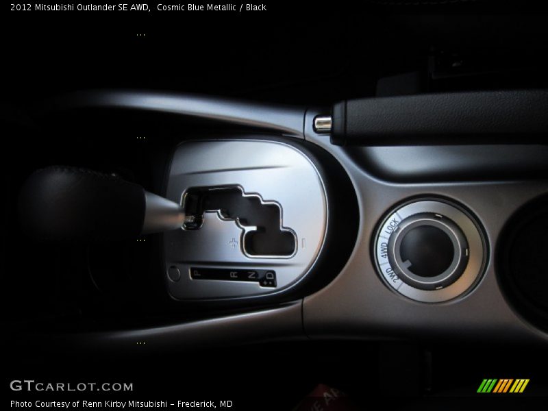 Cosmic Blue Metallic / Black 2012 Mitsubishi Outlander SE AWD