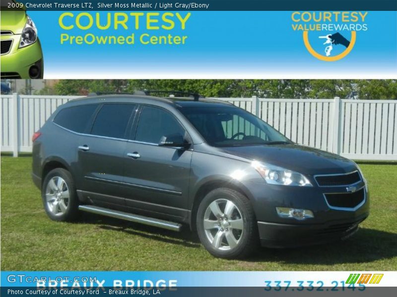 Silver Moss Metallic / Light Gray/Ebony 2009 Chevrolet Traverse LTZ