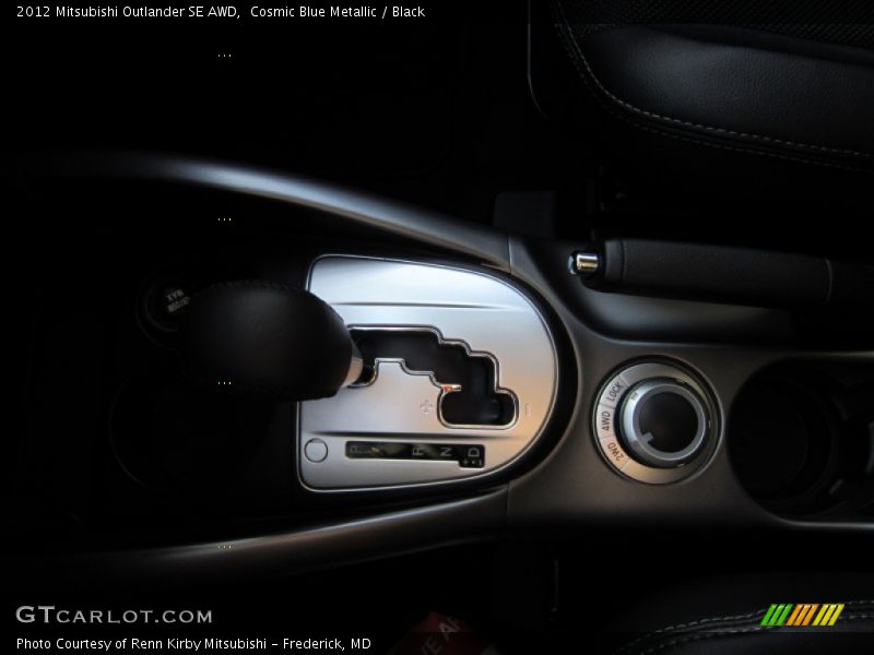 Cosmic Blue Metallic / Black 2012 Mitsubishi Outlander SE AWD