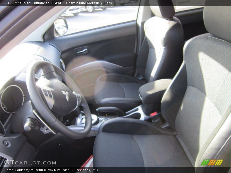 Cosmic Blue Metallic / Black 2012 Mitsubishi Outlander SE AWD
