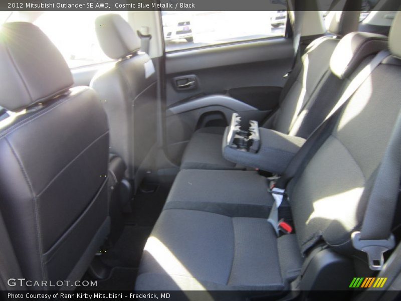 Cosmic Blue Metallic / Black 2012 Mitsubishi Outlander SE AWD