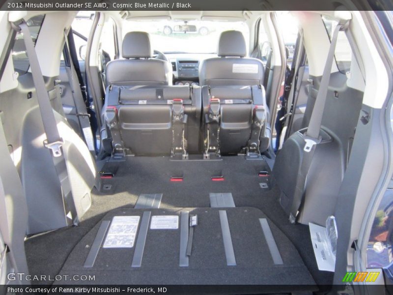 Cosmic Blue Metallic / Black 2012 Mitsubishi Outlander SE AWD