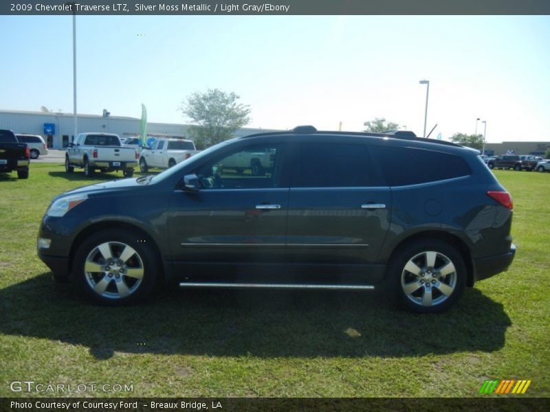 Silver Moss Metallic / Light Gray/Ebony 2009 Chevrolet Traverse LTZ