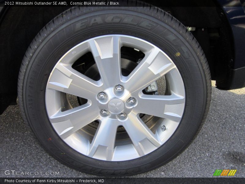 Cosmic Blue Metallic / Black 2012 Mitsubishi Outlander SE AWD