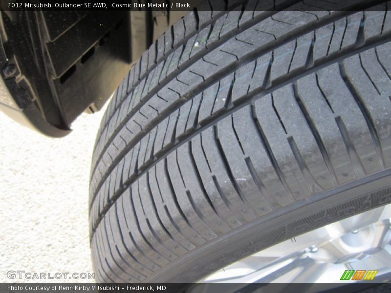 Cosmic Blue Metallic / Black 2012 Mitsubishi Outlander SE AWD