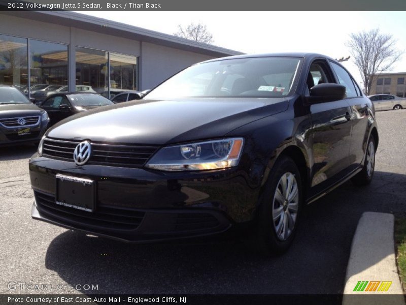 Black / Titan Black 2012 Volkswagen Jetta S Sedan