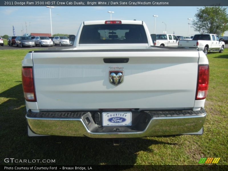 Bright White / Dark Slate Gray/Medium Graystone 2011 Dodge Ram 3500 HD ST Crew Cab Dually