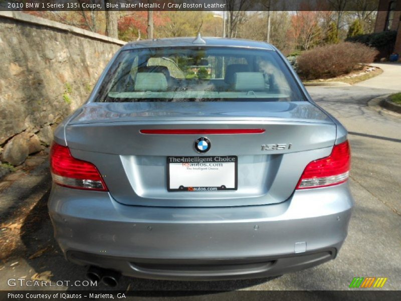 Blue Water Metallic / Gray Boston Leather 2010 BMW 1 Series 135i Coupe