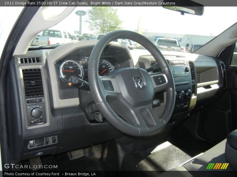 Bright White / Dark Slate Gray/Medium Graystone 2011 Dodge Ram 3500 HD ST Crew Cab Dually