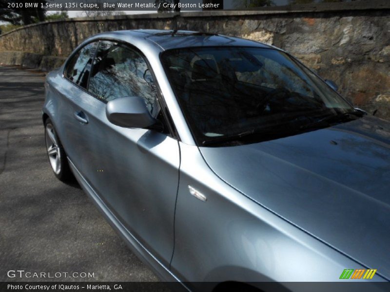Blue Water Metallic / Gray Boston Leather 2010 BMW 1 Series 135i Coupe