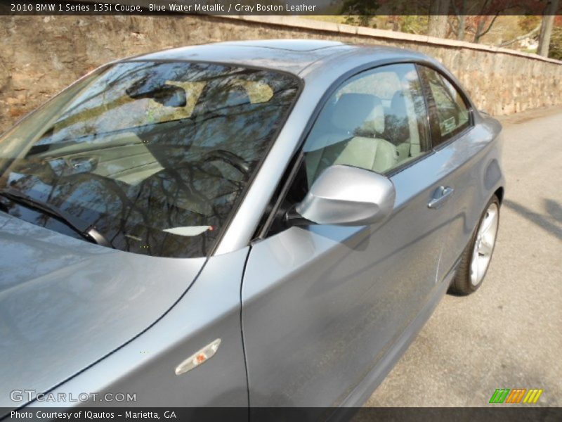 Blue Water Metallic / Gray Boston Leather 2010 BMW 1 Series 135i Coupe