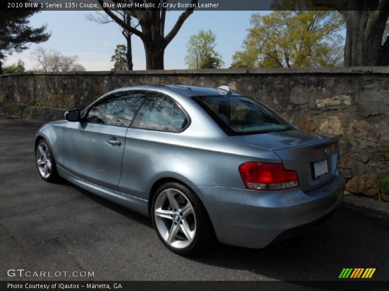 Blue Water Metallic / Gray Boston Leather 2010 BMW 1 Series 135i Coupe