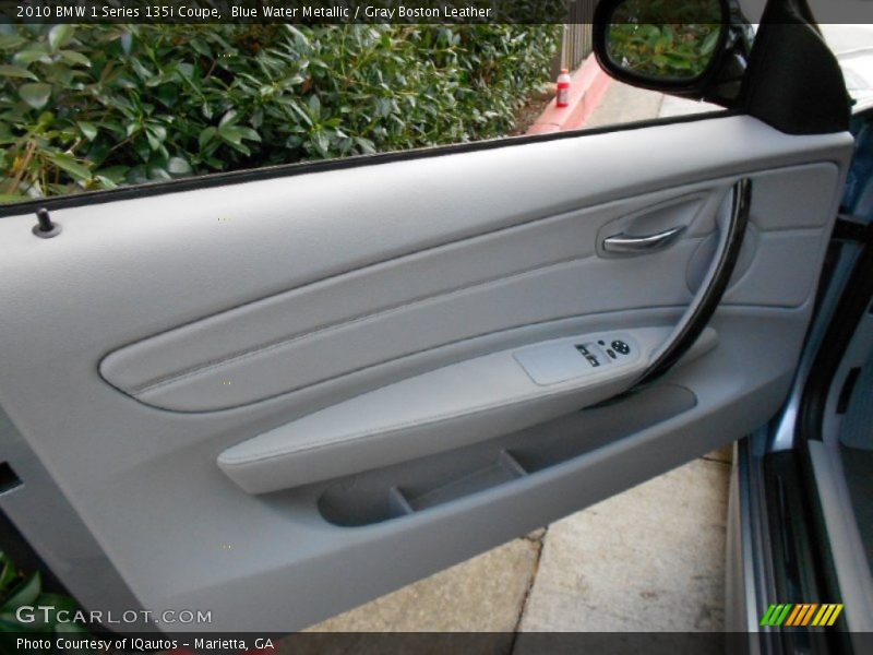 Blue Water Metallic / Gray Boston Leather 2010 BMW 1 Series 135i Coupe