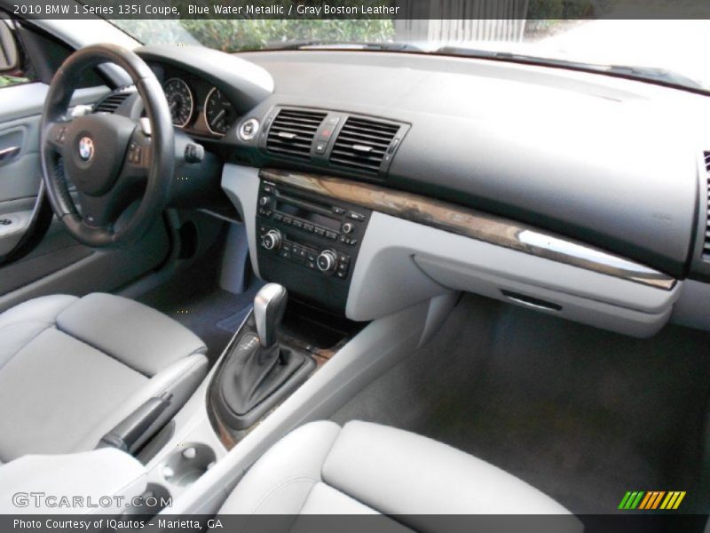 Blue Water Metallic / Gray Boston Leather 2010 BMW 1 Series 135i Coupe