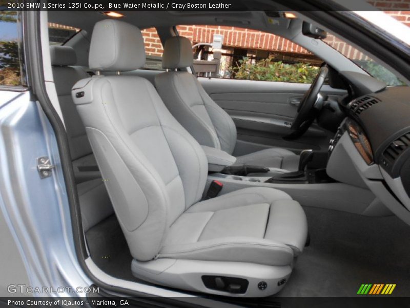 Blue Water Metallic / Gray Boston Leather 2010 BMW 1 Series 135i Coupe