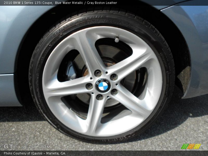 Blue Water Metallic / Gray Boston Leather 2010 BMW 1 Series 135i Coupe