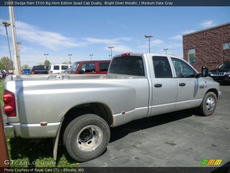 Bright Silver Metallic / Medium Slate Gray 2008 Dodge Ram 3500 Big Horn Edition Quad Cab Dually