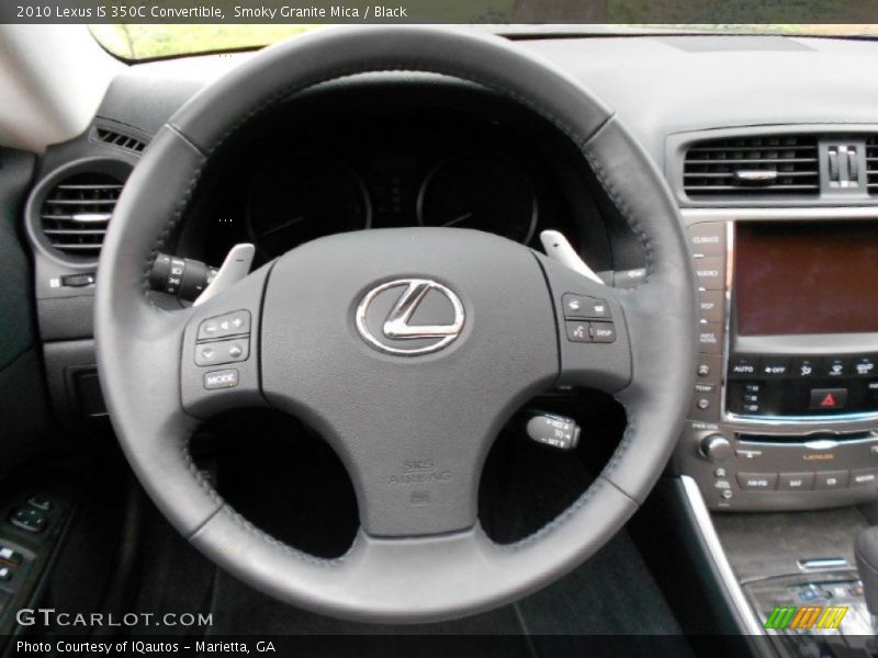 Smoky Granite Mica / Black 2010 Lexus IS 350C Convertible